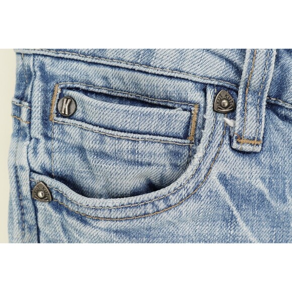 Kut From The Kloth Women's Catherine Boyfriend Distressed Straight Jeans Size 2 - Picture 4 of 16